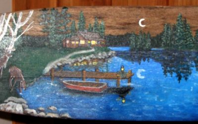 Painted Oar (detail)