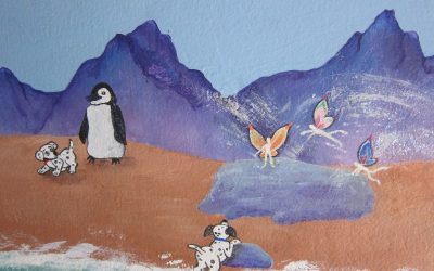 Olivia’s Mural (puppies & fairies)