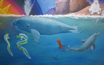 Olivia’s Mural (whale detail)
